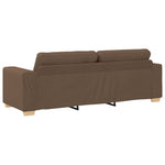 ZNTS 3-Piece Sofa Set with Cushions - Brown Fabric 3324632