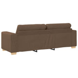 ZNTS 3-Piece Sofa Set with Cushions - Brown Fabric 3324632