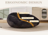GOMYWAY Bean Bag Chair, Shell-Shaped Bean Bag Couch for Adults, Giant Bean Sofa with High-Rebound W2678P405331