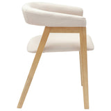 Dining Chairs 2 pcs Natural 54 x 57 x 73 cm Solid Rubber Wood 42020422