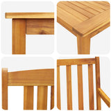 Garden Dining Set 9 pcs Brown Solid Acacia Wood 3375648