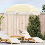 Beach Parasol Yellow and White 205 x 205 x 210 cm 42006680
