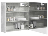 Bathroom Mirror Cabinet Concrete Grey 53.5 x 15.5 x 70 cm 889234