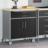 Trolley Rolling Workbench Black and Grey 75 x 45 x 85 cm 4103487