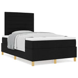 Box Spring Bed with Headboard Black 120 x 190 cm Fabric 3339527