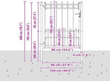 Fence Gate HORST Steel Black Lockable 42034071