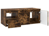 Bathroom Furniture Set 2 pcs Smoked Oak Engineered Wood 3404119