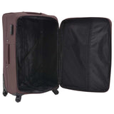 3 Piece Soft Case Trolley Set Coffee 91318