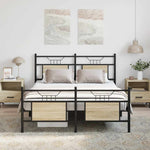 Bed Frame without Mattress Sonoma Oak 150x200 cm King Size Engineered Wood 4106812