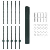 Welded Wire Fence with Post 10 x 1.2 m PVC-Coated Steel 3336451