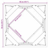 Planter Anthracite 50 x 50 x 50 cm Steel 883840