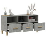 TV Cabinet Concrete Grey 102x36x50 cm Engineered Wood 812604