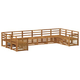 Sectional Sofa Set 7 pcs Natural Solid Acacia Wood 3384895