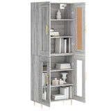 Highboard Grey Sonoma 69.5x34x180 cm Engineered Wood 3199615
