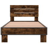Bed Frame without Mattress Smoked Oak 100x200 cm 845739