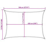 311632 Sunshade Sail 160 g/m Red 5x7 m HDPE