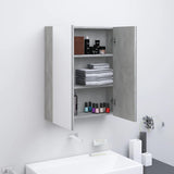 Bathroom Mirror Cabinet 60x15x75 cm MDF Concrete Grey 331528