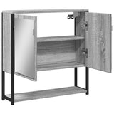 Bathroom Mirror Cabinet Grey Sonoma 60x16x60 cm Engineered Wood 842424
