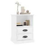 ZNTS Bedside Cabinet White 43x36x60 cm 816328