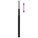 2 Telescopic Table Legs Black 710 mm-1100 mm 242153