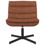 Swivel Chair Brown 63 x 75 x 76 cm Antique PU 42007349