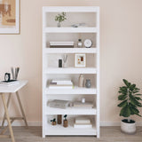 ZNTS Book Cabinet White 80x35x183 cm Solid Wood Pine 821695