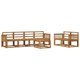 Outdoor Sofa Set 7 pcs Natural Solid Acacia Wood 3385015
