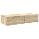 Wall Shelf with Drawers Sonoma Oak 80x33x17 cm Engineered Wood 859979