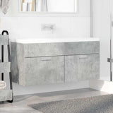 Sink cabinet with Storage Concrete Grey Engineered Wood 880438