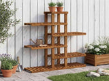 Plant Stand Natural 93 x 25 x 114.5 cm Solid Acacia Wood 903098