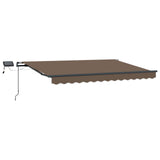 Retractable Awning Taupe 400 x 350 cm Fabric and Aluminium 3426134