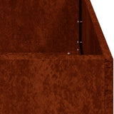 Planter Rusty 200x40x40 cm Weathering Steel 860688