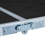 ZNTS Foldable Camping Table Grey Aluminium 120x60 cm 48173