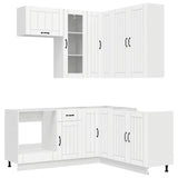 Kitchen Unit LUCCA 8 pcs White Engineered Wood 3438401