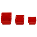 26 Piece Workshop Shelf Set Red and Black 77x39cm Polypropylene 152204