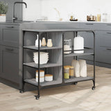 Kitchen Trolley Grey Sonoma 100x45x89.5 cm Engineered Wood 842384