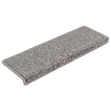 Stair Mats 15 pcs 65x21x4 cm Grey Rectangular Edge 134575