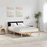 Bed frame Brown and black 120 x 200 cm Solid pine wood 878541