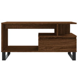 Coffee Table Brown Oak 90x49x45 cm Engineered Wood 831035