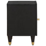 Bedside Cabinet with Door 2 pcs Black 40 x 33 x 46 cm 4018805