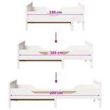 Bed Frame with Headboard White 80 x 200 cm Engineered Wood 877204
