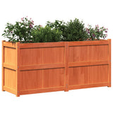 Garden Planter Wax Brown 150x50x70 cm Solid Wood Pine 837491