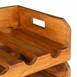Wine Racks 4 pcs for 16 Bottles Solid Mahogany Wood 244491