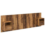 Headboard with Cabinet 3 pcs Old Wood Engineered Wood 3415675