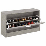 Shoe Bench Concrete Grey 80x24x45 cm Engineered Wood 342642