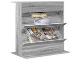 Magazine Rack Grey Sonoma 70 x 41 x 96 cm Engineered Wood 899540