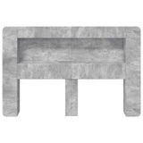 Headboard Cabinet with Storage Concrete Grey Engineered Wood 8001285