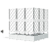 Garden Planter 5 pcs White 120 x 120 x 126 cm Plastic 42002923