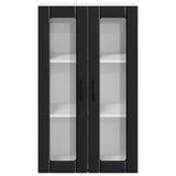 Wall Glass Cabinet LUCCA Black 60 x 31 x 100 cm Engineered Wood 885176