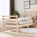 ZNTS Bed Frame without Mattress 90x190 cm Single Single Solid Wood 3101053